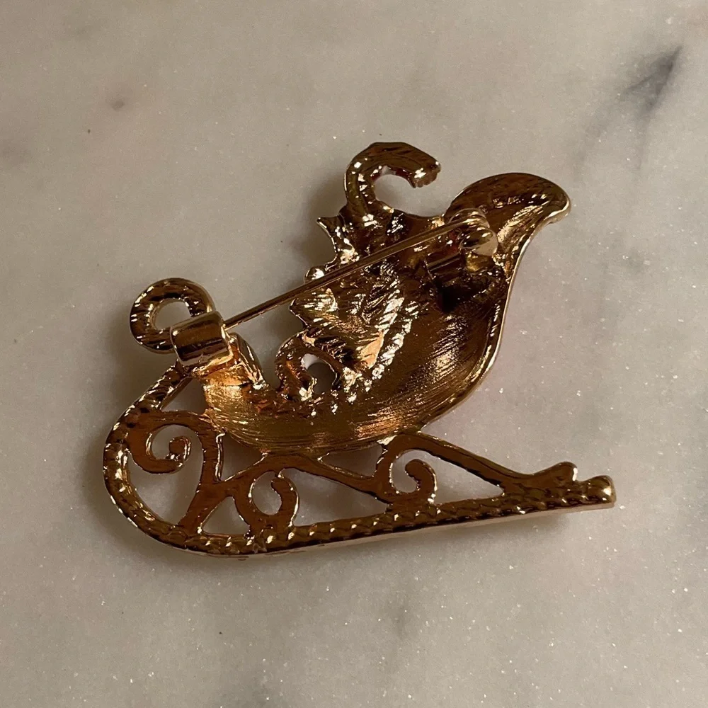 Christmas Sleigh Brooch